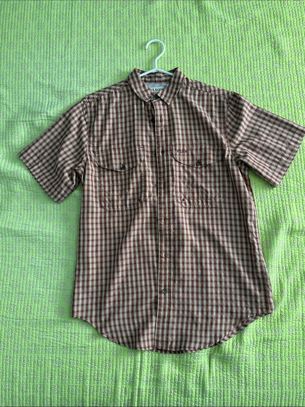 Filson Twin Lakes Short Sleeve Plaid Sport Shirt - Size S